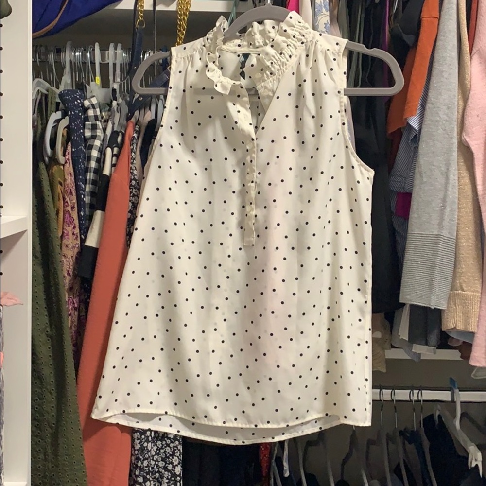 J crew sleeveless blouse